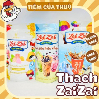 Kẹo Thạch Trà Sữa - Kẹo Thạch Thanh ZaiZai Đức Hạnh - 320G Mix Vị Trái Cây, Thạch Trái Cây (Gói Trà Sữa)
