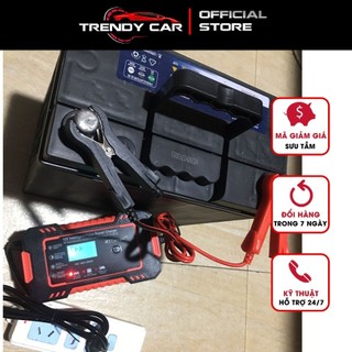 Sạc bình acquy 12V 4Ah-100Ah tự ngắt khi đầy, bảo dưỡng phục hồi ắc quy, khử sunfat chống ngược cực