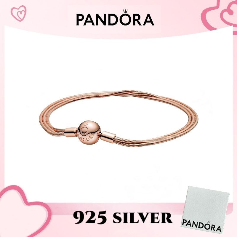 100% PANDORA S925 sterling bạc trang sức vòng tay mặt dây chuyền CUỐI CÙNG - Pandora Moments Multi S