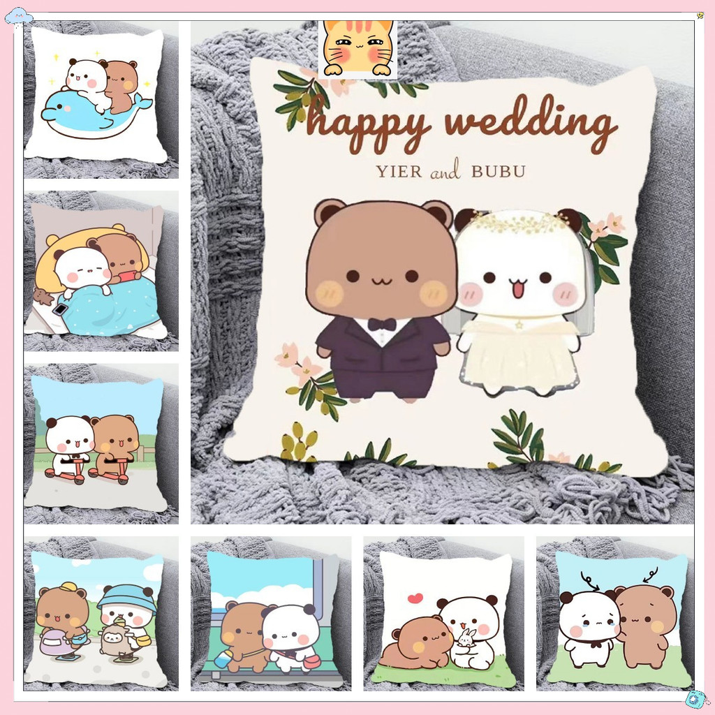 Bct Bubududu Cả hai Mặt Tăng Đôi 一 ❥ Bubu Dudu Đệm Bubu Panda Gối Gấu Dễ Thương Mềm Mại Bạn Gái Ngày