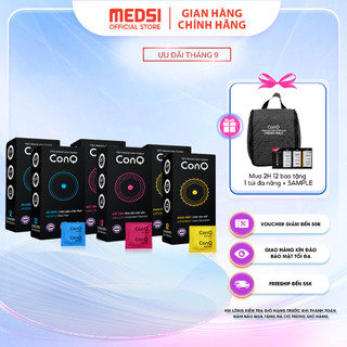 Combo 2 Bao cao su siêu mỏng CONQ co giãn linh hoạt size 52mm (Hộp 12 Bao)