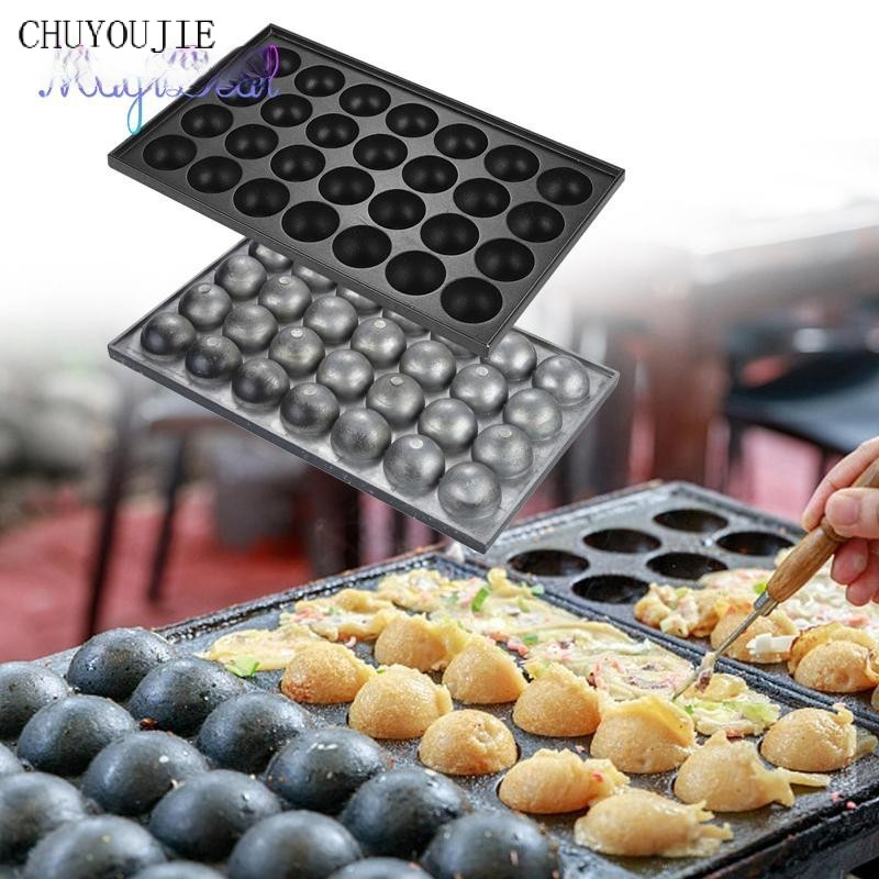 Magideal Takoyaki Pan Nhật Bản 28 Lỗ Máy Làm Bánh Chống Dính Thịt Viên Nướng Chảo