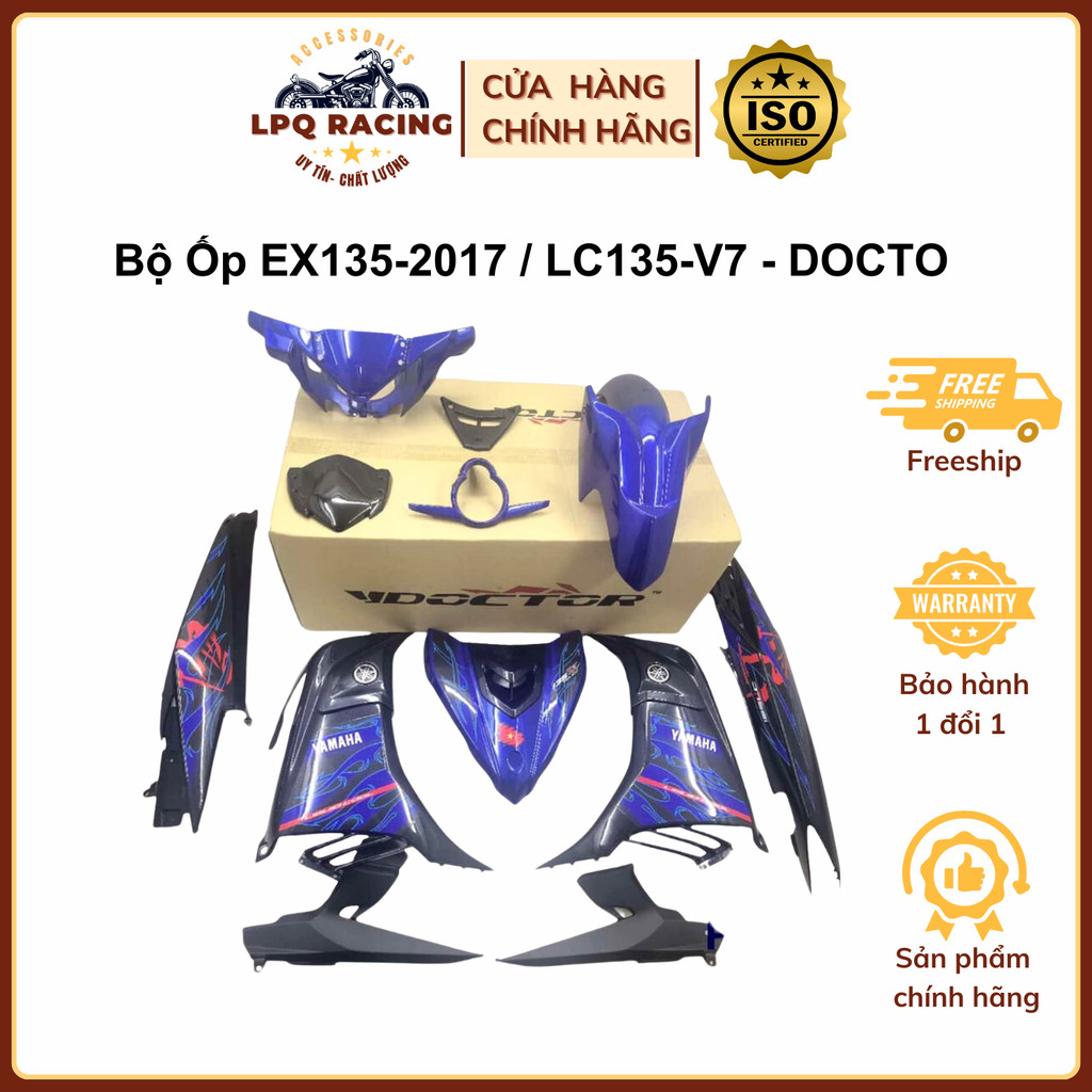 Bộ ốp [ dàn áo ] EX135-2017/ LC135-V7 Racing Chính hãng Doctor