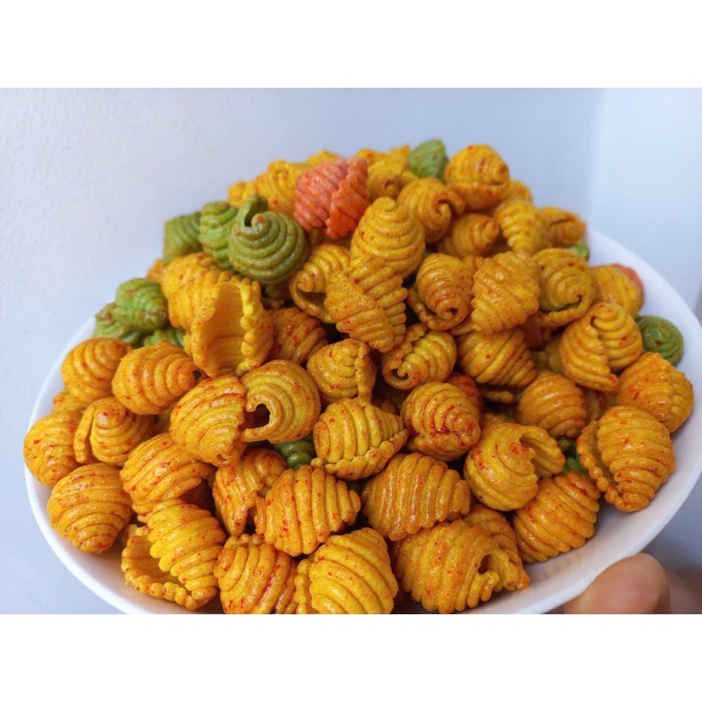 Snack vỏ sò - Snack sò 3 màu 1KG thơm ngon - snack food Thức ăn vặt thơm ngon