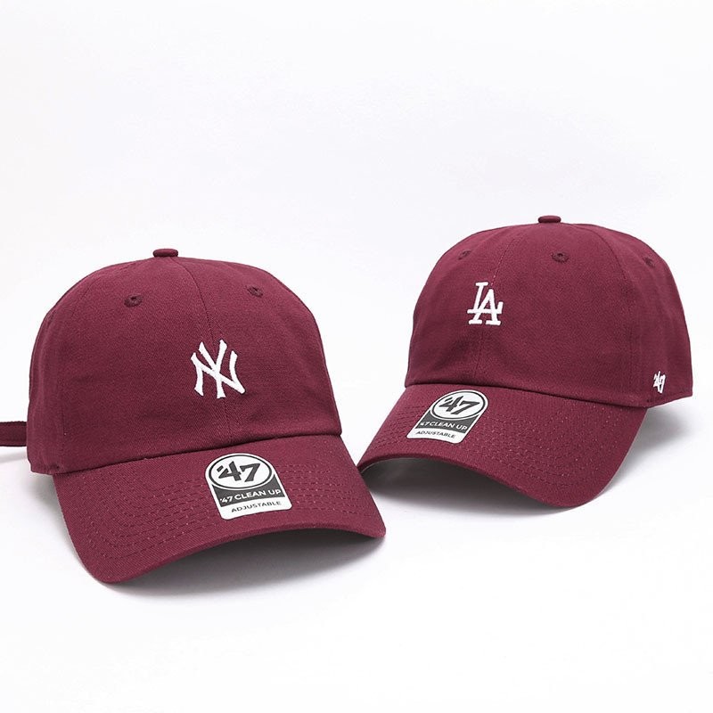47brand Mũ LA Mũ Lưỡi Trai Mũ Lưỡi Trai Retro mềm màu xanh lá cây kaki màu đỏ hoàng gia màu xanh cổ 