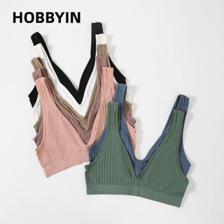 HOBBYIN Ngủ Bralette Dây Cotton Không Có Ren Áo Vest Thoáng Khí