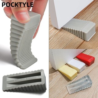 POCKTYLE Nút chặn cửa ABS Silicone Chống va chạm Không đục lỗ Cửa nêm