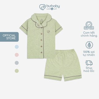 [BU Baby] (12M-5Y) Bộ Quần Áo Bubaby cho bé mặc nhà, Bộ Pyjamas cộc tay chất liệu Sợi Tre - BBB130204 | chính hãng