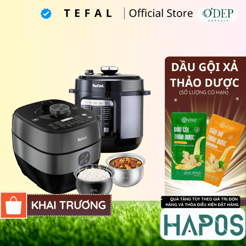 Nồi áp suất điện Tefal 6 Lít Chính hãng, cảm ứng đa năng nấu chậm, hầm, làm bánh CY601868/CY638868  