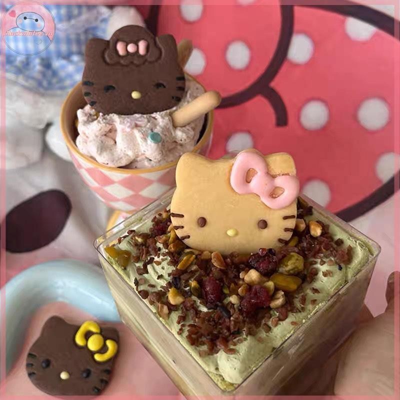 BWHTE 4 Cái Hello Kitty Nhật Bản Nơ Hồng Hello Kitty Bộ Khuôn Nướng Bánh Kawaii Hoạt Hình Kính Mát D