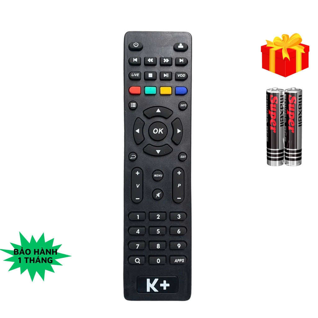 Remote điều khiển đầu Box K+ Mã 02, Sử dụng cho đầu Box K+ - Điện Tử Phương Uyên