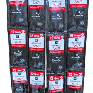  5 Dây  70 gói  Dầu gội nước hoa Romano Vip thơm mạnh mẽ 5g*14gói 1 dây 