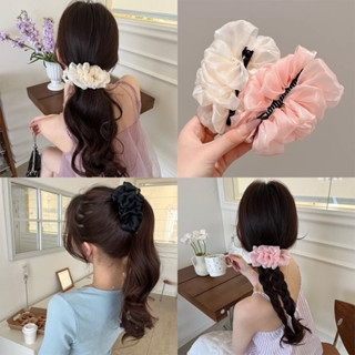  Lưới xếp ly bong bóng chuối kẹp thời trang cao đuôi ngựa - Phụ kiện tóc đẹp cho nữ 