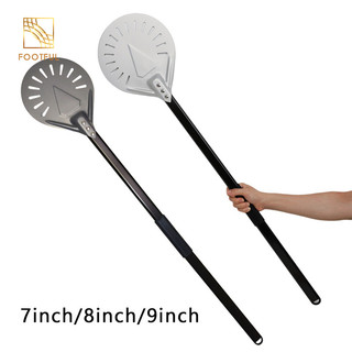 Hợp kim nhôm Anodized Quay Pizza Peel Chống bỏng có tay cầm tròn