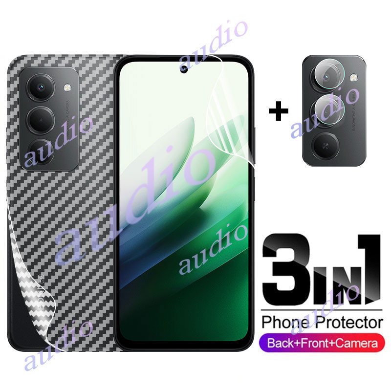 Redmi 15 5G 4G 3in1 Mặt Trước Mặt Sau Ống Kính Hydrogel Phim Cho Redmi 15 Redmi15 5G 4G 2025 Điện Th