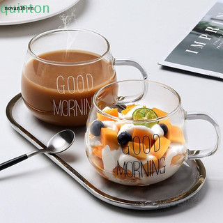 Shanhai Good Morning Cup cho đồ uống nóng Thủy tinh Đồ uống dễ thương Cốc trà Cốc thủy tinh Bữa sáng Nhà bếp Cốc cà phê