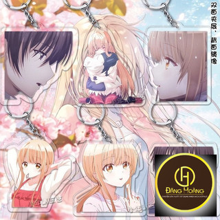 Móc khóa Otonarino Tenshisama Anime Keychain Women Shiina Mahiru Fujimiya Amane Key Chain Man Kawaii Acrylic  - ĐH