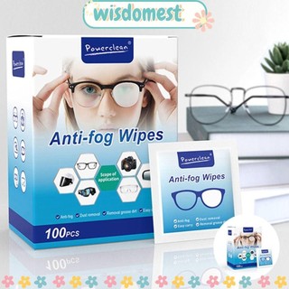 SHIKICK 100 Cái / hộp Khăn lau kính chống sương mù, Khăn lau kính dùng một lần Anit-Fog Khăn lau ướt, Khăn lau ống kính Kính râm màn hình điện thoại Khăn lau ống kính chống sương mù