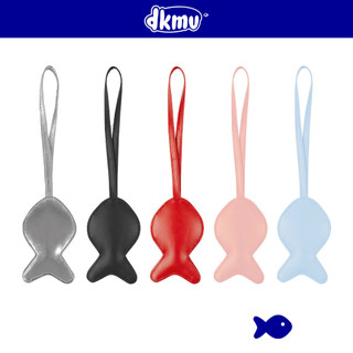 Móc khóa da DKMV thiết kế hình con cá nhiều màu đáng yêu Fishy Leather Keychain | K-A1
