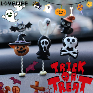  Trang trí ô tô Halloween - Đồ chơi lắc đầu - Hình mùa xuân hoạt hình - Trang trí bí ngô ma dơi - Phụ kiện bảng điều khiển trung tâm tự động