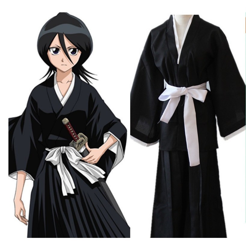 Áo khoác nữ Kurosaki Ichigo Áo khoác Kimono Anime Nhật Bản Cosplay Trang phục Halloween