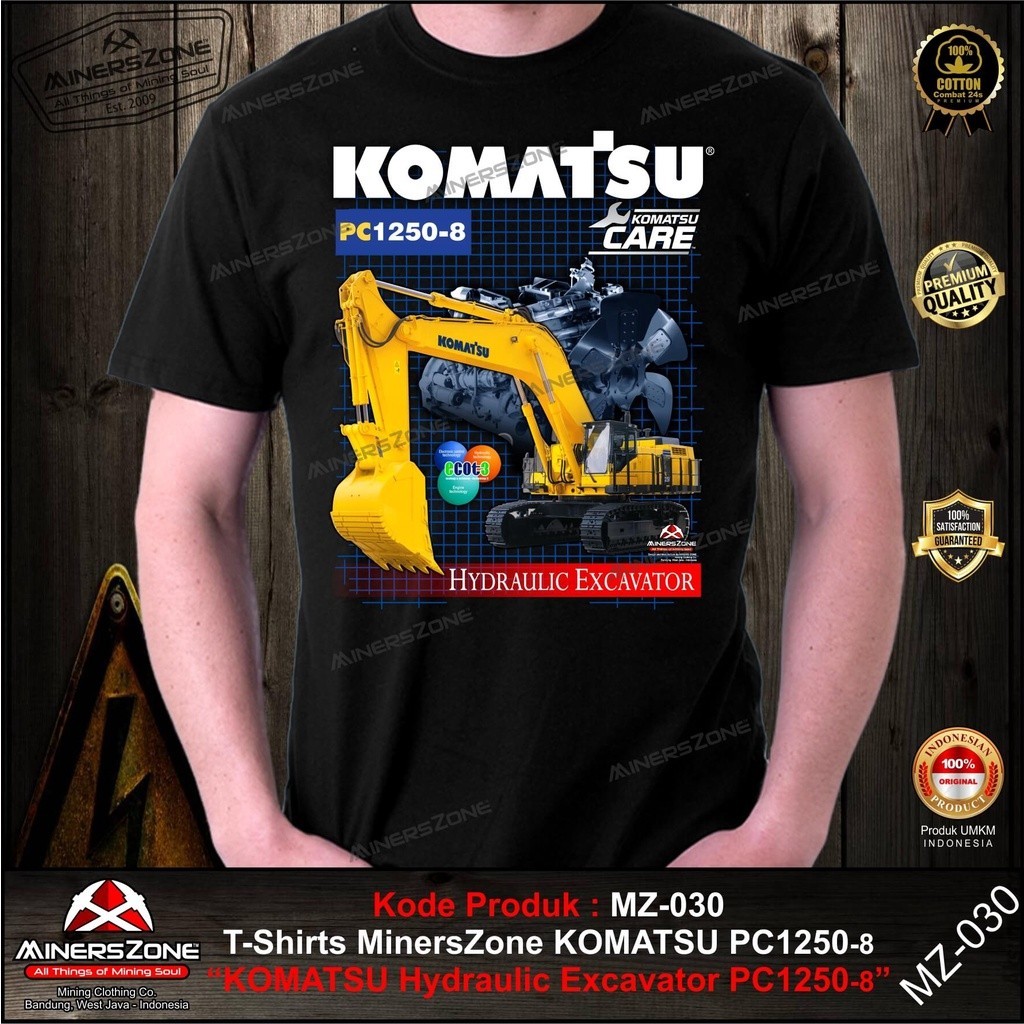 Áo thun Minerszone Komatsu Excavator Pc 1250-8 / komatsu / áo thun Komatsu / áo thun / khai thác / á