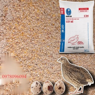 25kg cám chim cút c34 thức ăn chim cút thái thức ăn gà rutin đẻ thức ăn chim cút nhật đẻ