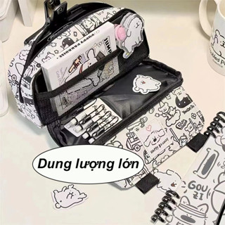 Túi đựng văn phòng phẩm,Túi đựng bút dung tích lớn đa chức năng, Hộp đựng văn phòng phẩm di động dung tích lớn