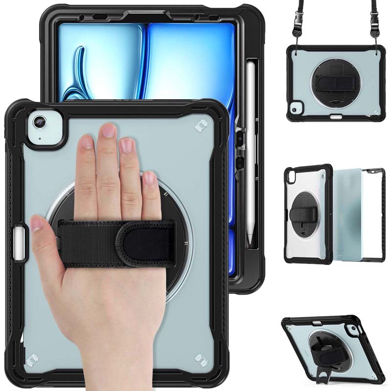 Ốp lưng chống sốc Hybird cho 2024 iPad Air 11 inch M2 A2902 A2903 A2904 iPadAir 4 5 case vỏ đứng có 