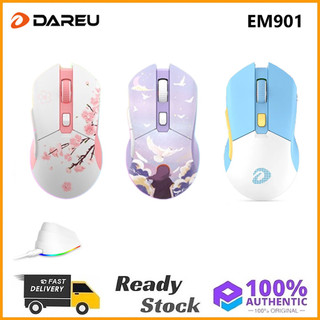  Phiên bản động cơ điện Dareu EM901 chính hãng Chuột chơi game không dây chế độ kép nhẹ có đế sạc RGB 