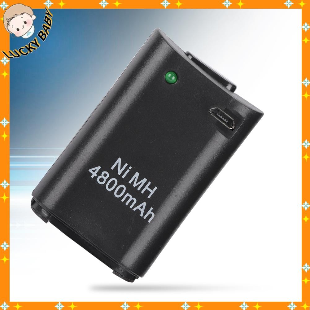 LUCKYBABY Pin Dành Cho Tay Cầm Chơi Game Xbox 360 2 Trong 1 Sạc Ni MH Bộ Điều Khiển 4800MAh