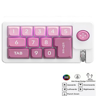 Cần điều khiển Bàn phím chơi game cơ có dây di động Full Hot Swappable Key Led Bàn phím số Đèn nền RGB Bàn phím chơi game có thể lập trình cho máy tính để bàn   máy tính xách tay 