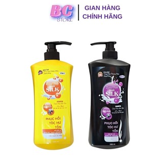 ComBo 3 Chai Dầu Gội Đầu Bồ Kết Phục Hồi Tóc Hư Tổn SILK 1000ml @