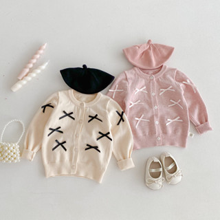 Phong Cách Hàn Quốc Áo Khoác Ngoài Sơ Sinh Áo Len Bé Gái Dệt Kim Dài Tay Áo Len Cho Bé 1-3 Tuổi