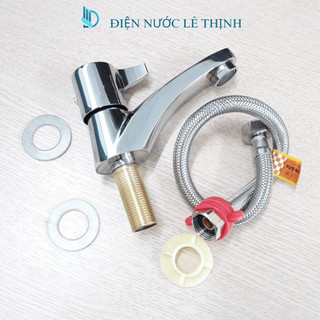 Vòi Lavabo INOX 304 cao cấp 1 đường nước lạnh, vòi nước bồn rửa mặt tiết kiệm 40% nước