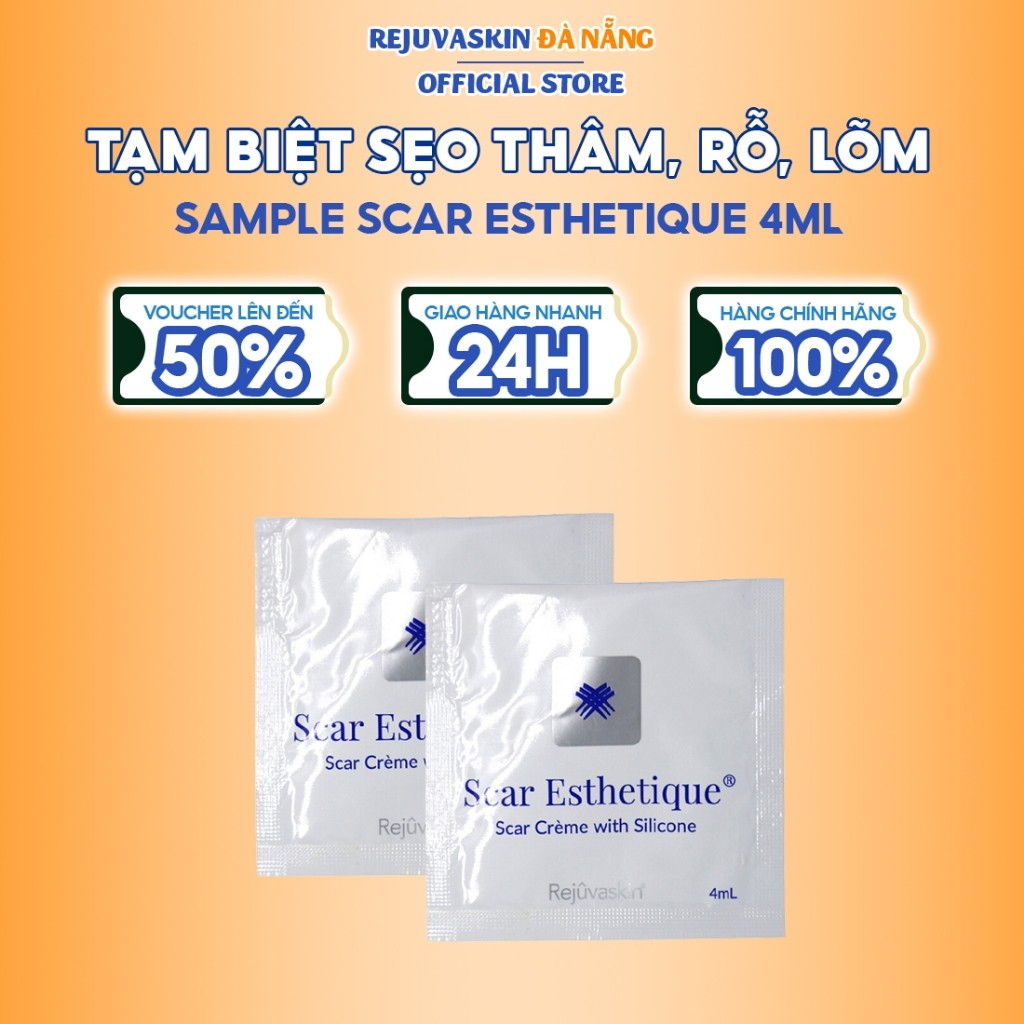 Kem  mờ sẹo thâm, làm đầy sẹo rỗ, sẹo lõm Scar Esthetique gói 4ml - Rejuvaskin
