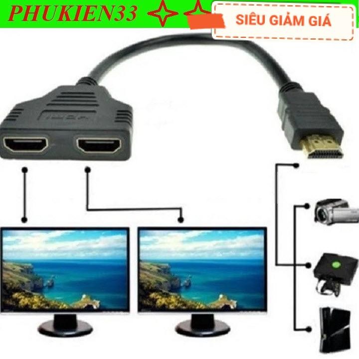 Dây chia tín hiệu HDMI 1 ra 2 (Đen)