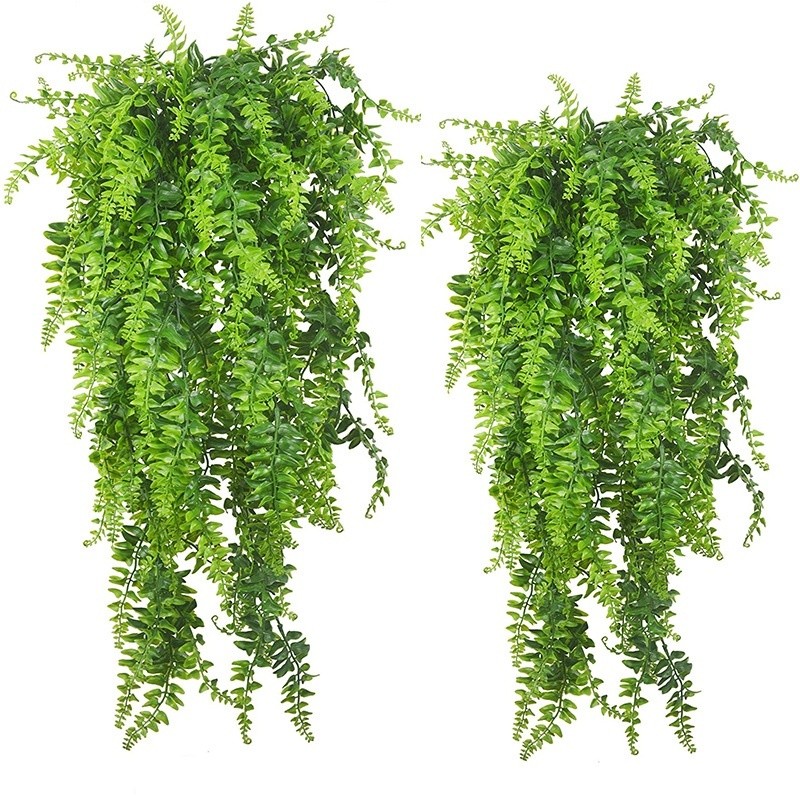  Dây leo giả bụi cây dương xỉ treo tường trang trí nhà cửa ban công quán cà phê decor phòng 