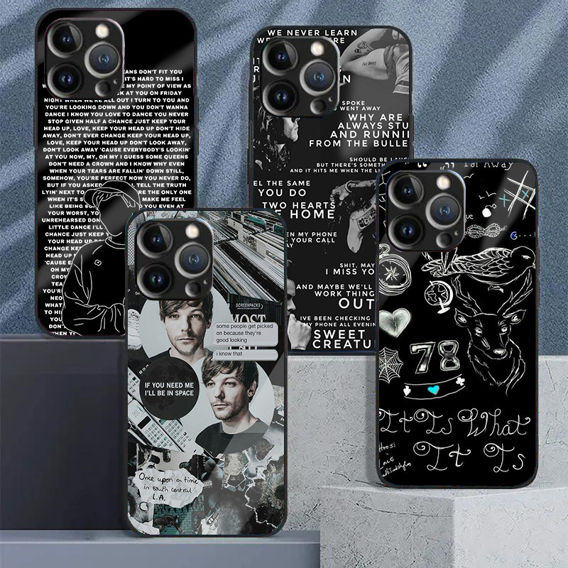 Ốp Điện Thoại Kính Cường Lực Louis Tomlinson Cho IPhone 15 14 13 12 11 Pro XS Max Plus Mini X XR 8 7