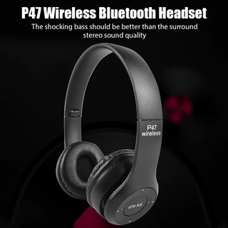 Tai nghe bán chạy P 47 Tai nghe Bluetooth không dây có thể gập lại Âm thanh nổi chất lượng cao Thẻ đa chức năng FM