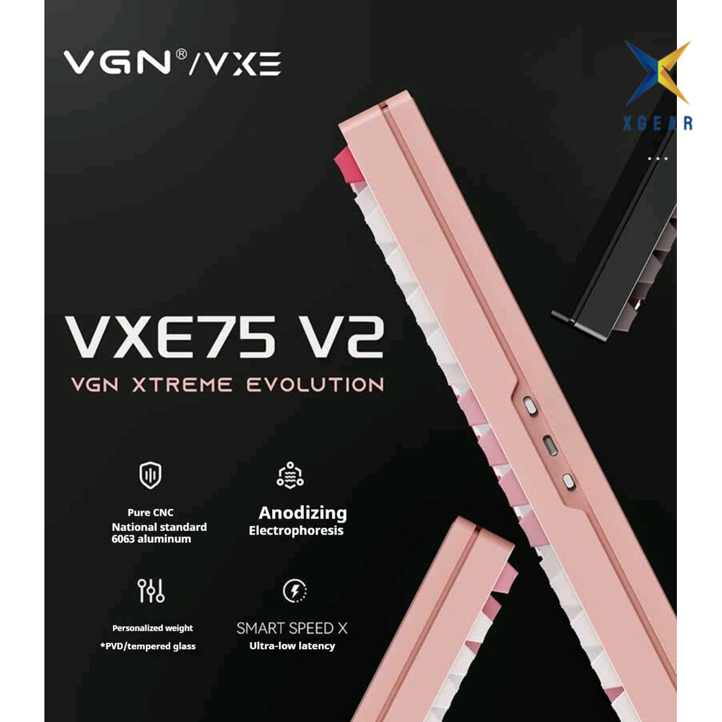 Bàn phím cơ không dây ATK VXE75 V2 Nhôm CNC Led mạch xuôi - 3 chế độ kết nối tiện lợi - Độ trễ chỉ 1ms | BigBuy360 - bigbuy360.vn