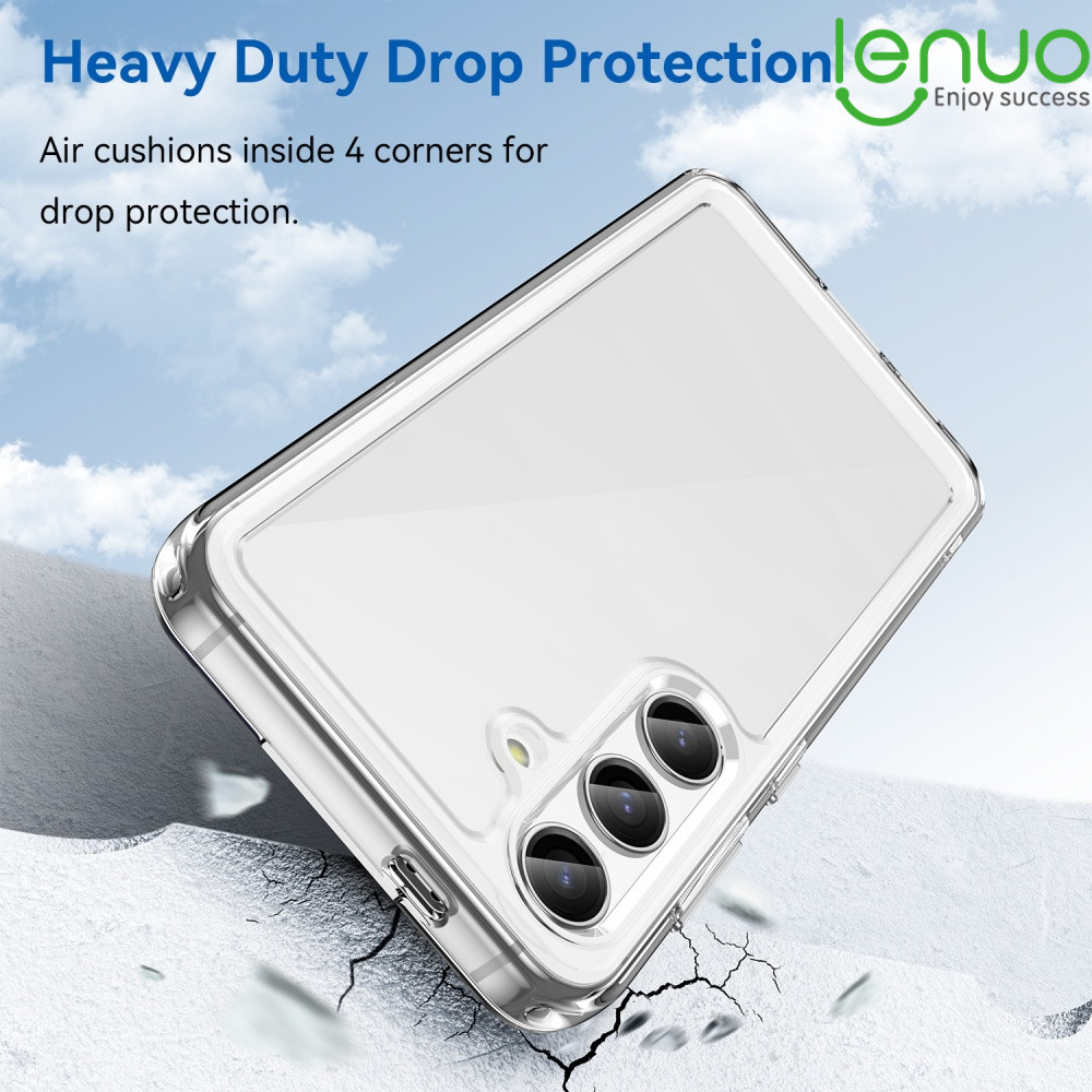 Lenuo Ốp điện thoại trong suốt cho Samsung Galaxy S24 FE S24 S23 S22 Plus Ultra S24+ S23+ S22+ 5G ốp lưng Vỏ trong suốt Vỏ chống sốc
