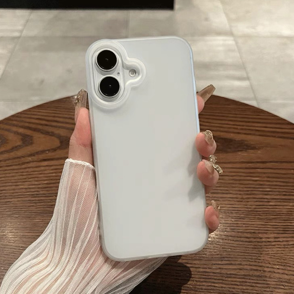 Ốp Điện Thoại Sương Mù Màu Hồng Cho iPhone 16ProMax 16Pro 16Plus 15ProMax 14 13 12 11ProMax Bảo Vệ Toàn Diện Chống Sốc Bảo Vệ Vỏ Mềm