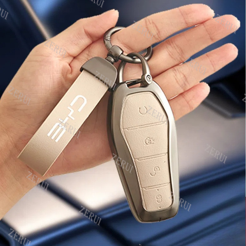 ZR Cho Vỏ Chìa Khóa BYD Kết Cấu Da Hợp Kim Kẽm Cho BYD [M6] [Seal 06] [Seal 05] [ATTO 3] [Seal] [Dol