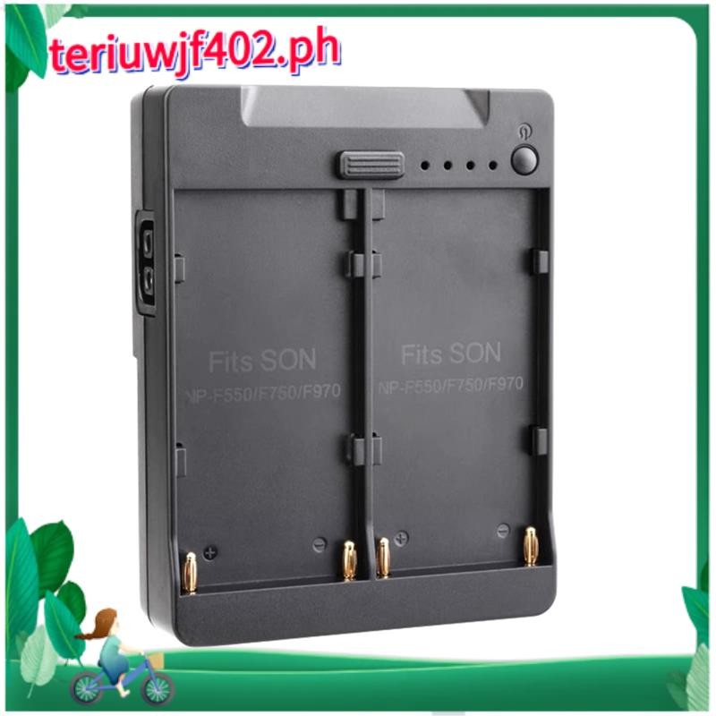 Dual NP-F550 / 750 / 970 NP-F Series Pin sang V-Mount Lock Tấm chuyển đổi pin V-Mount cho Bộ chuyển 