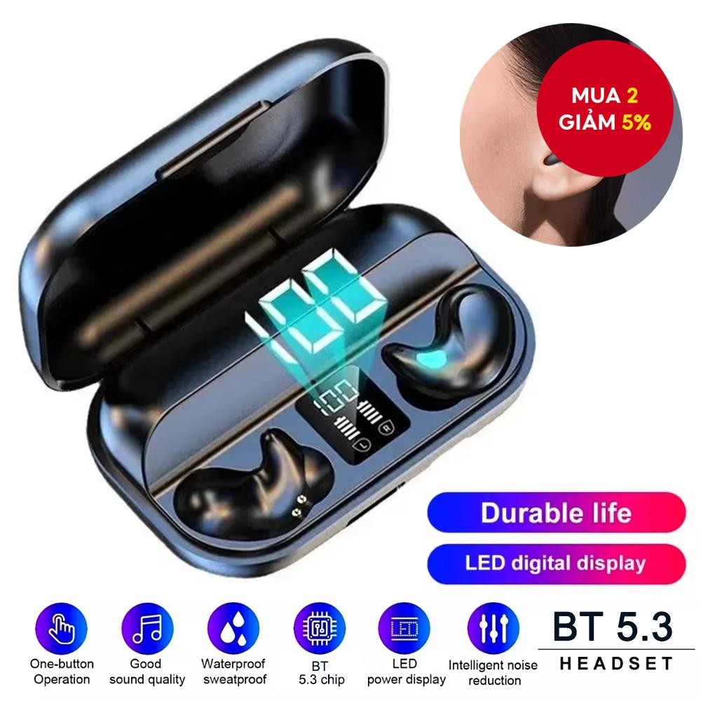 X57 Tai Nghe Bluetooth Không Dây Tai Nghe In-Ear Âm Nhạc Ngủ Tai Nghe Thể Thao HIFI Bass Âm Thanh Nổi HD Gọi Tai Nghe Tai Nghe Tai Nghe