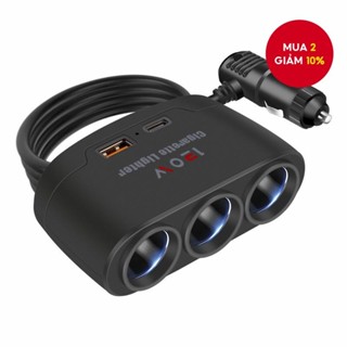 Bộ chuyển đổi phích cắm sạc ô tô 3 trong 1 Thuốc lá bật lửa đa ổ cắm xì gà Bộ chia nguồn Usb kép Bộ phận nội thất