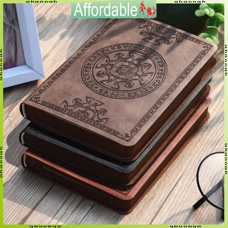 Portable Vintage Pattern PU Leather Notebook Diary Notepad Stationery