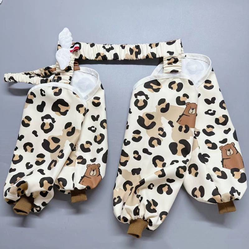 Dog Dust-Proof Pants Walking Pants Spring and Summer Anti-Dirty Milk Cartoon Light Four-Foot Pants L