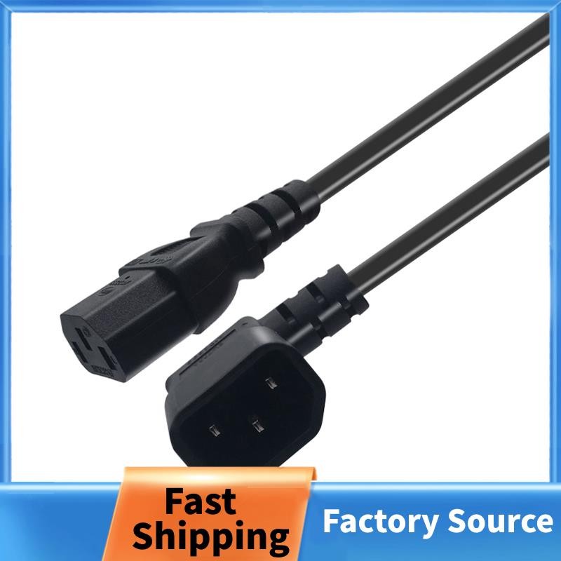 Dây buộc nữ góc phải IEC 320 C14 Nam đến C13, Cáp nối dài nguồn C14 đến C13 cho PDU UPS, Dây AC H05V